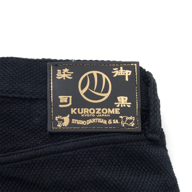スタジオダルチザン STUDIO D'ARTISAN 京黒紋付染刺し子ジーンズ STUDIO D'ARTISAN ステュディオ・ダルチザン 柿渋刺し子ジーンズ