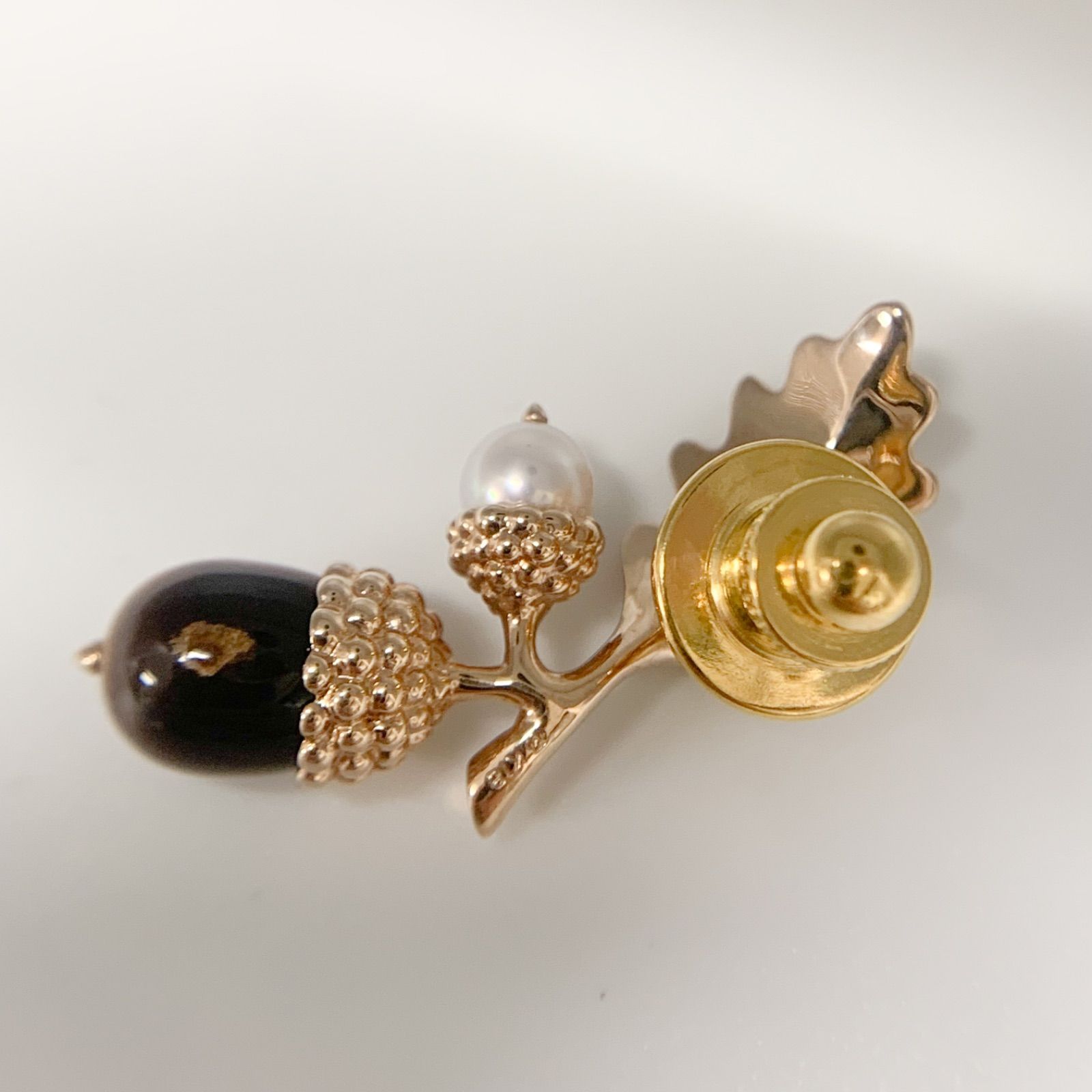 ◆MIKIMOTO　ミキモトパール　シルバー　どんぐりモチーフ　幸運ブローチ ◇MIKIMOTO ミキモトパール シルバー どんぐりモチーフ 幸運ブローチ