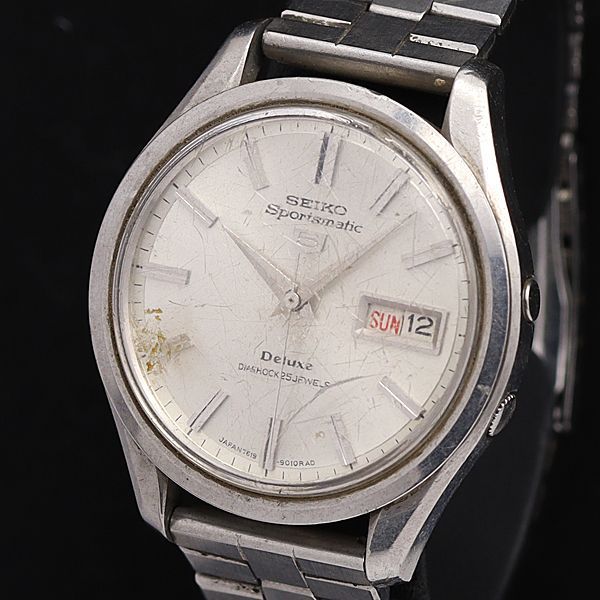 【稼働品】【美品】セイコー スポーツマチック5 デラックス 7619-9010 Yahoo!オークション - SEIKO 7619-9010 スポーツマチック 5