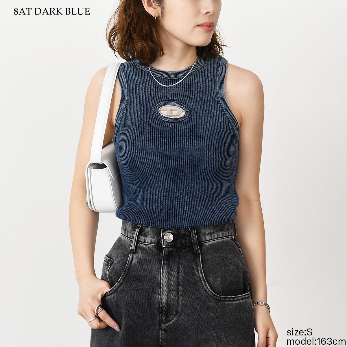 DIESEL ディーゼル タンクトップ トップス M-ANCHOR-A-SL ノースリーブ 