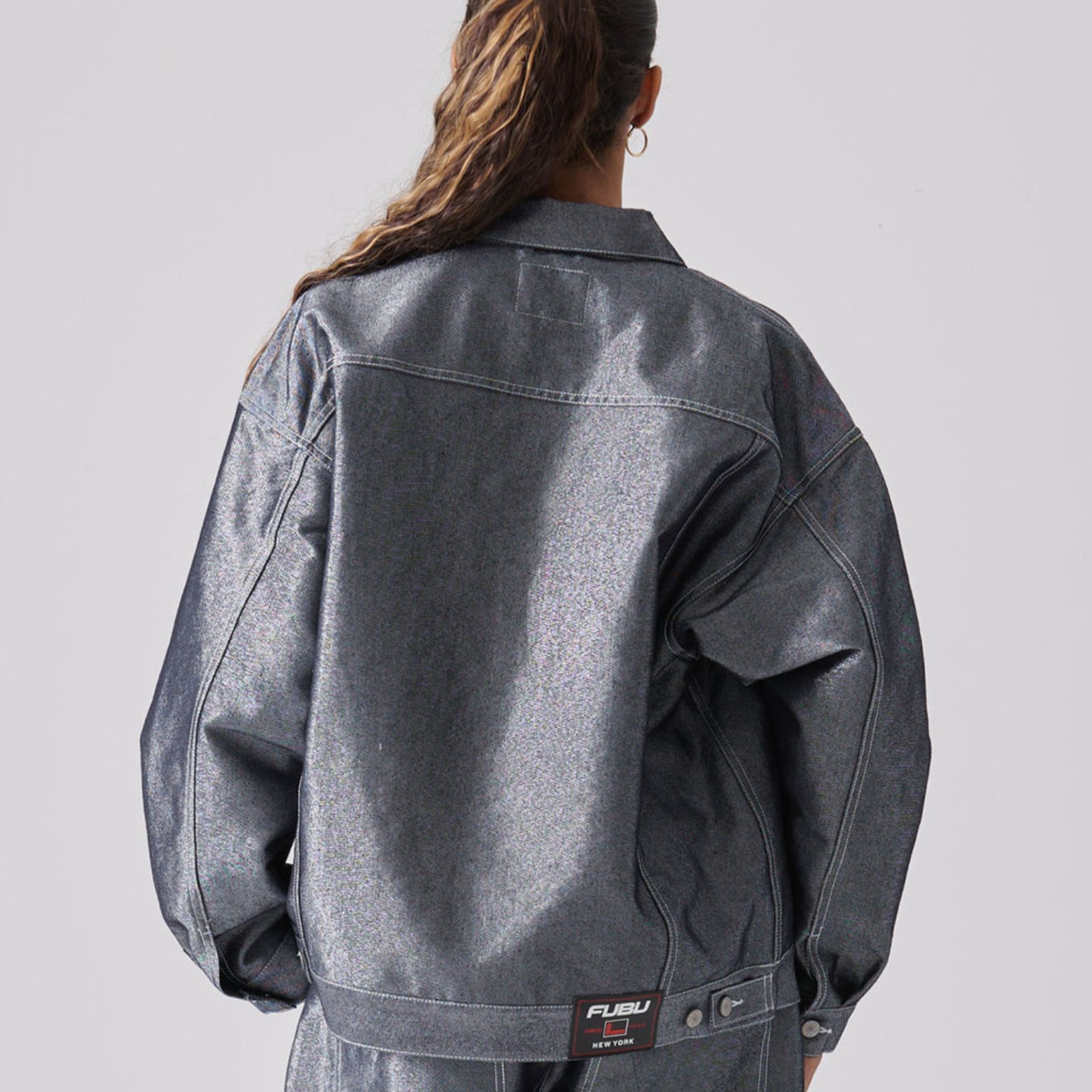 新作】【FUBU／フブ・METALLIC DENIM JACKET ／メタリックデニム
