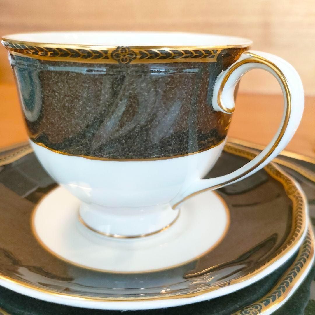 高級ライン★ ウェッジウッド エボニー 廃盤 希少品 極美品 カップ＆ソーサー 高級ライン ウェッジウッド エボニー カップ＆ソーサー 廃盤 希少品 極