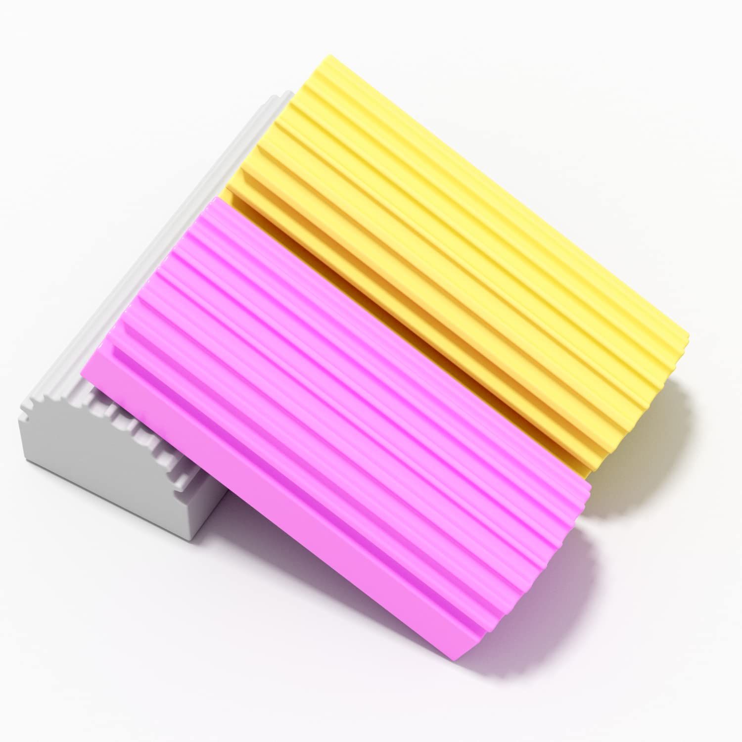 Mistgre Damp Duster 3個 マジック消しゴム Damp Duster スポンジブラインドクリーナー ダスターツール 再利用可能なダスター ブラインド/ガラス/ベースボード/通気口/手すり/鏡/ウィン [グレー1個、