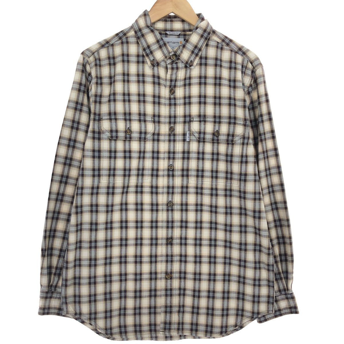古着 カーハート Carhartt RELAXED FIT 長袖 ボタンダウンチェックシャツ メンズM相当/eaa485651