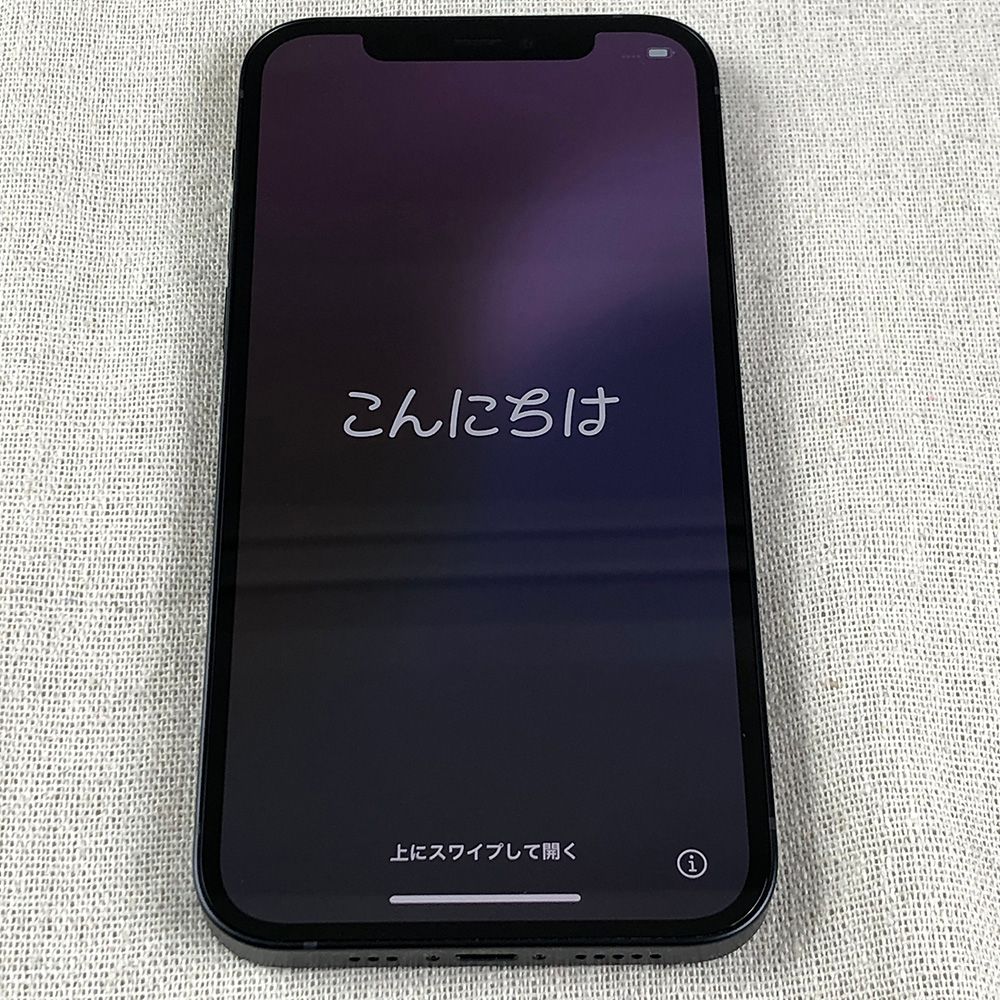 バッテリー良好【SIMロック解除済/本体のみ】Apple iPhone 12（A2402） GSM+CDMA 64GB Black【キズあり】/SP-241698（253538）