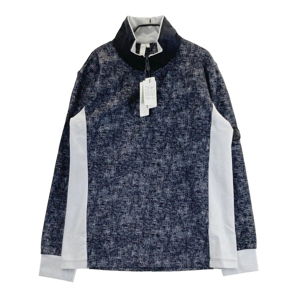 サイズ：04 ROCK DUDE ロックデュード  ハーフジップ 長袖Tシャツ 裏起毛  ブラック系 [240101455087] ゴルフウェア メンズ ストスト サイズ：04 ROCK DUDE ロックデュード ハーフジップ 長袖Tシャツ
