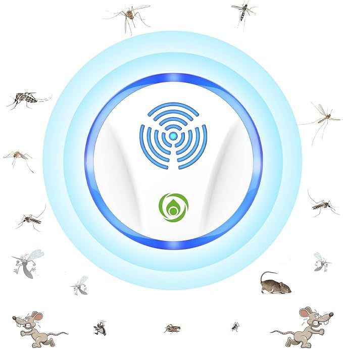 害虫駆除器 超音波式 ネズミ駆除 蚊対策器 2個入り 強力 虫除け器 常夜灯 360度 24時間連続稼働 80-120有効範囲 コンセント式 省エネ 静音無毒無臭無害 子供/妊娠中やペット使用可能 ゴキブリ/