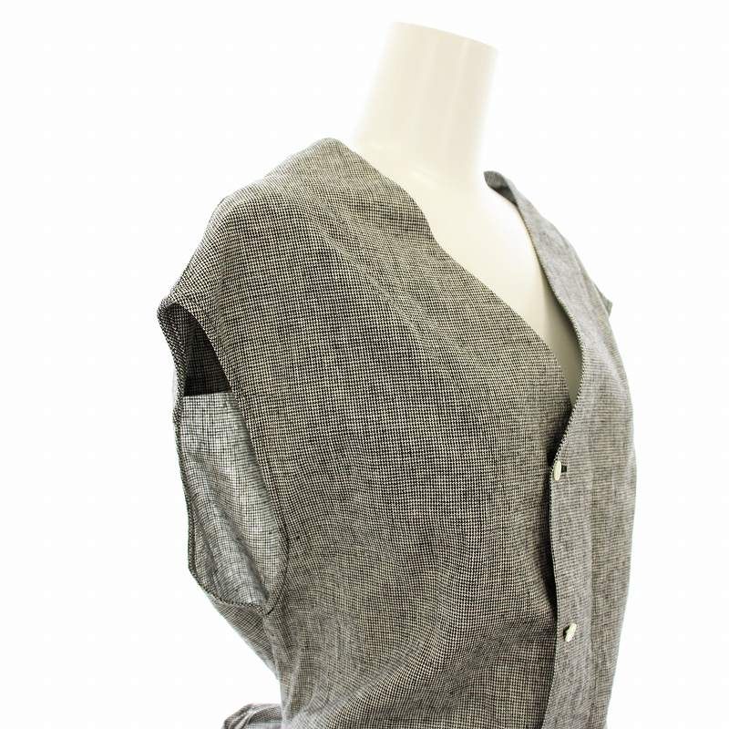 ことりっぷ様リクエスト２点　マドモアゼルノンノン　リネンシャツ、カットソー A Sense of Fun_MATERIAL Linen #リネンシャツ ￥29,700（税込