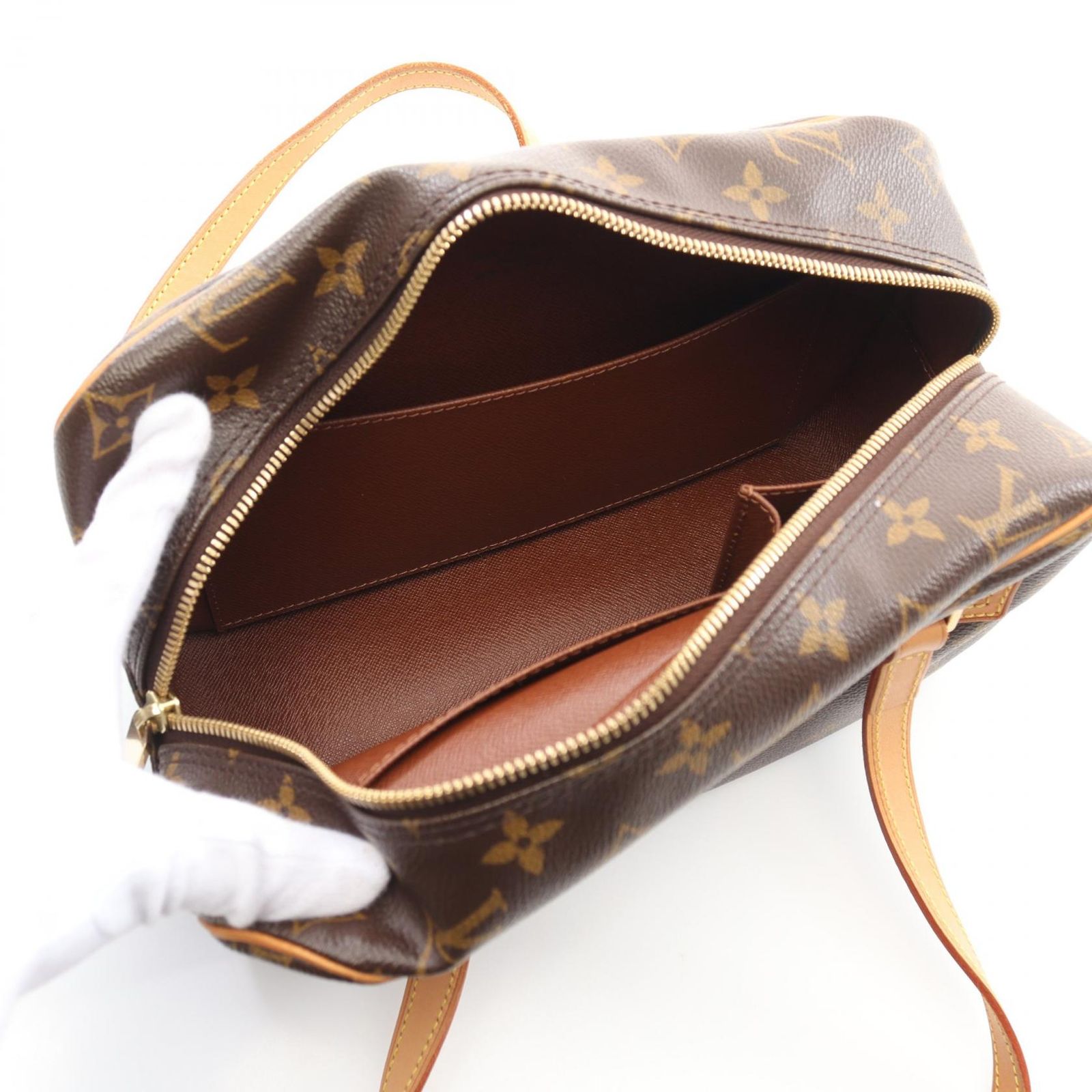 LOUIS VUITTON◇シテMM_モノグラム・キャンバス_BRW/PVC/BRW