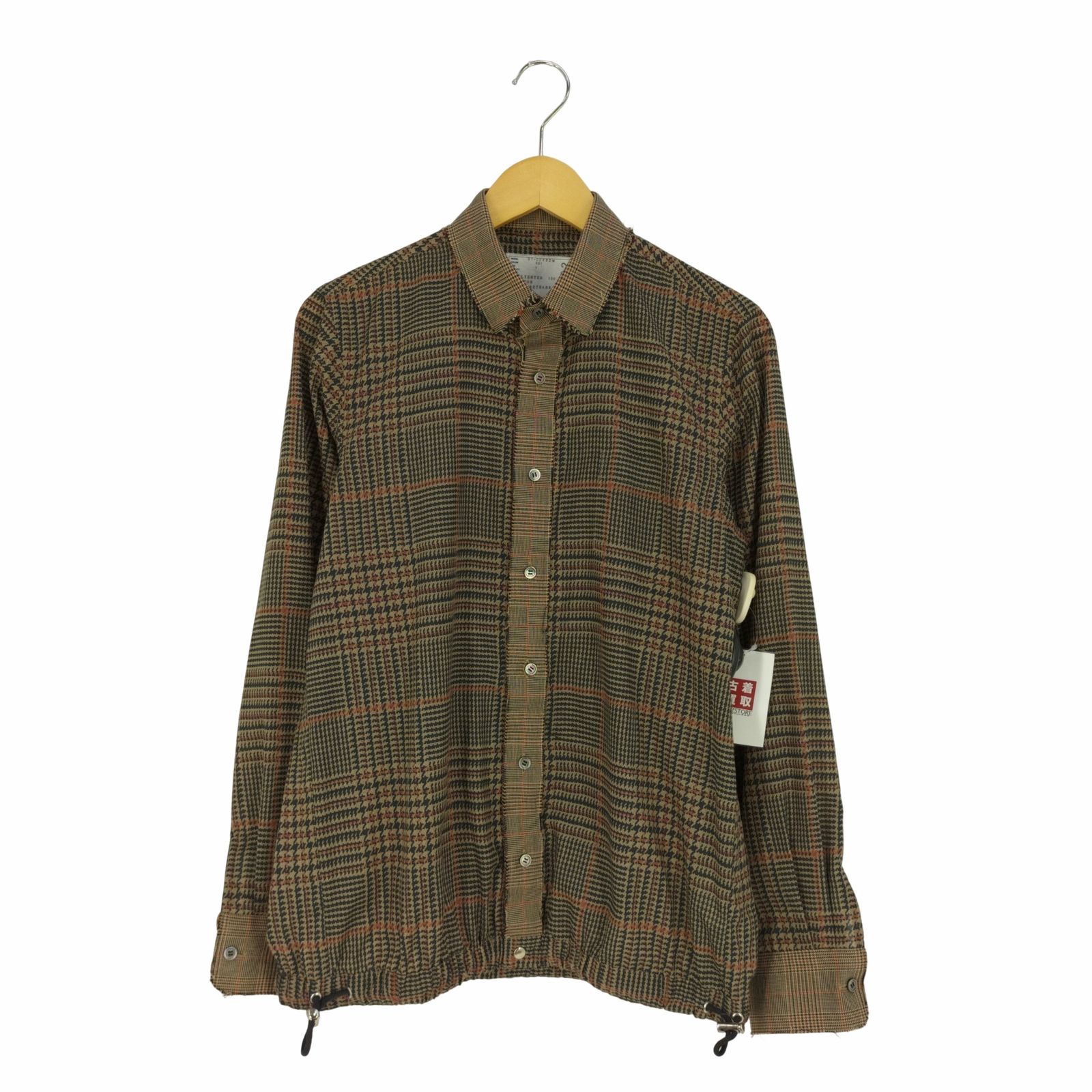 サカイ Sacai ハウンドトゥース チェック カットオフシャツ サカイ Sacai ハウンドトゥース チェック カットオフシャツ メンズ JPN