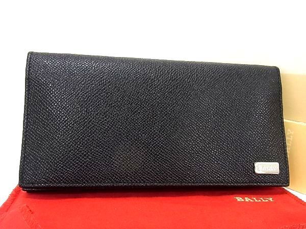 新品未使用 BALLY バリー レザー 二つ折り 長財布 ウォレット メンズ ブラック系 BG3469 