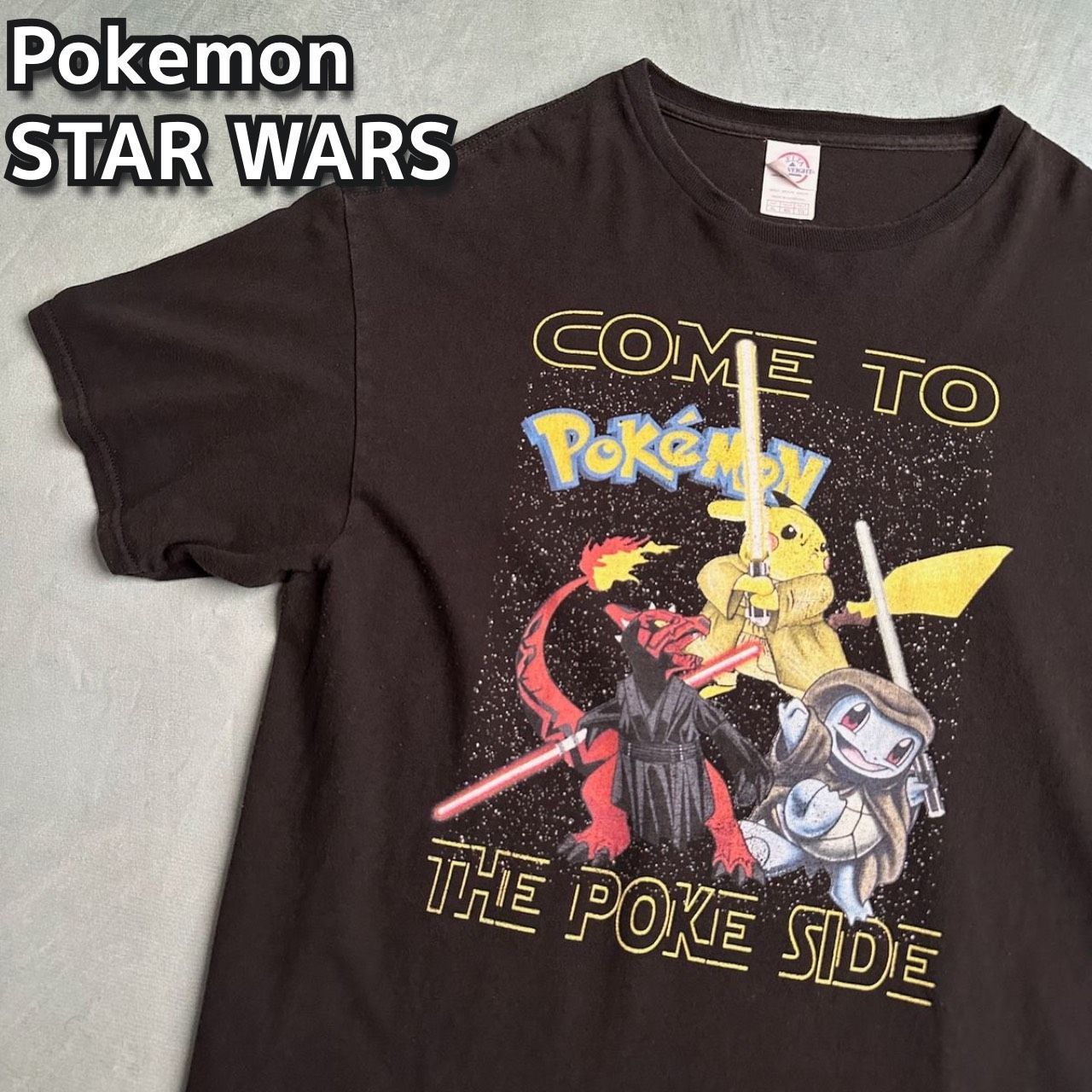 Pokemon ポケモン ピカチュウ スターウォーズ パルパティーン Tシャツ 00s オフィシャル ポケモン ピカチュウ Tシャツ 10まんボルト