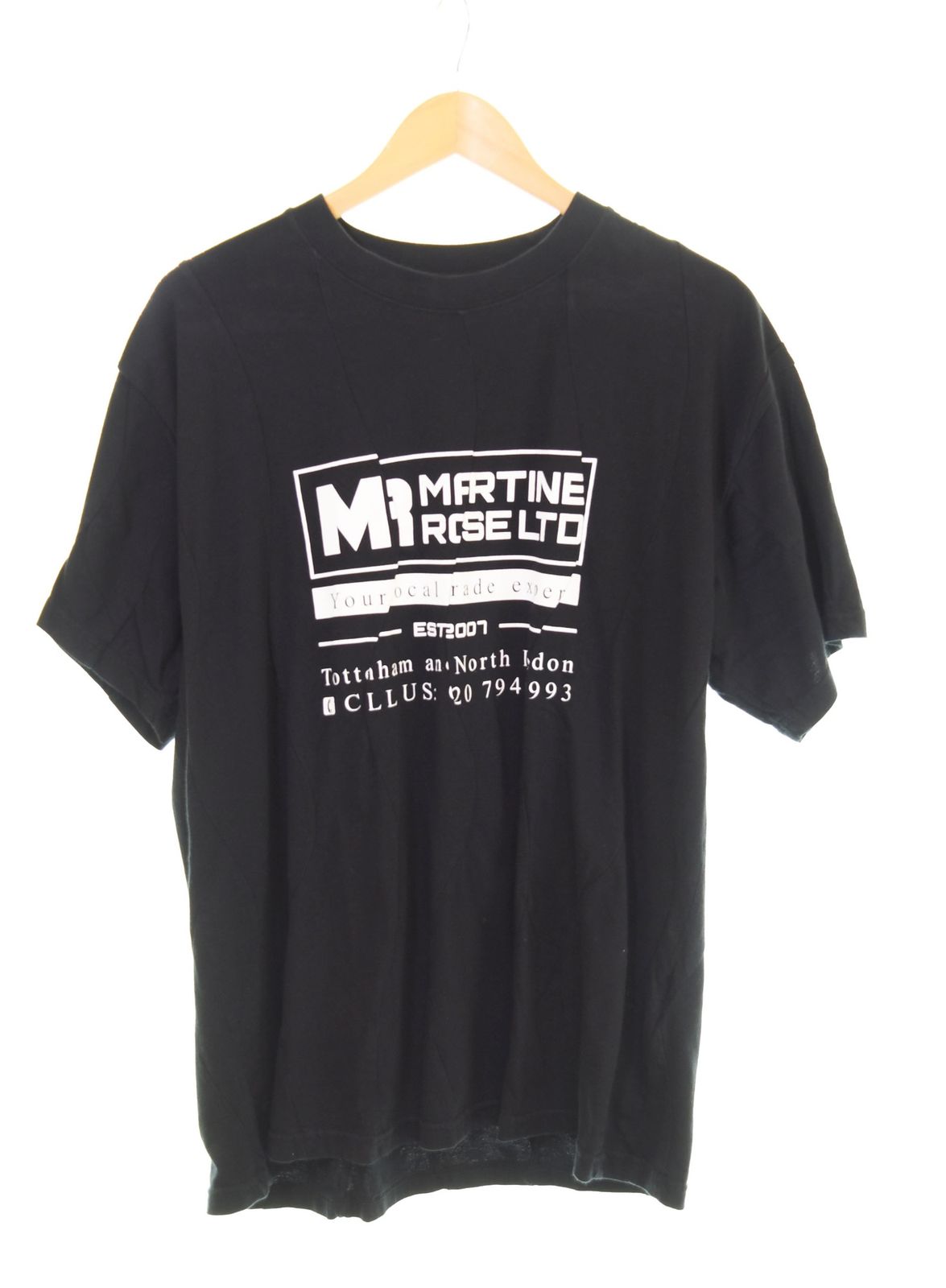 完売商品 マーティンローズ トップス ロゴTシャツ ブラック 希少