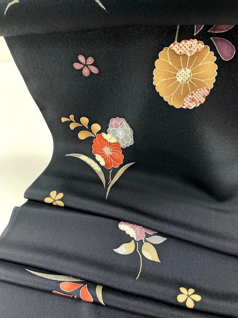 小紋 染の北川 金彩 藍鉄色 正絹 反物 小紋 染の北川 金彩 藍鉄色 正絹 反物 - メルカリ