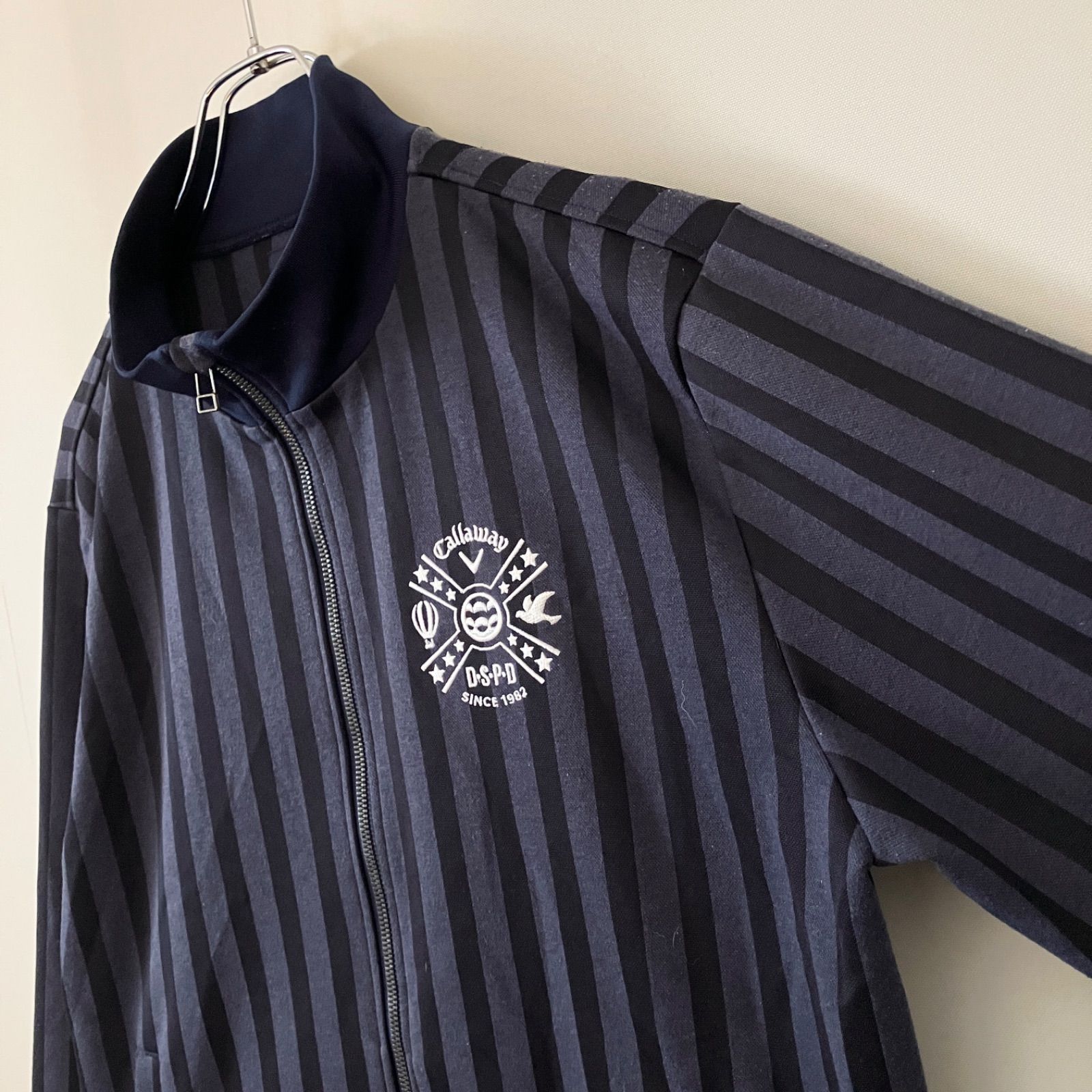 【美品】キャロウェイ　ゴルフ　ジャケット　ジャージ　シグネチャー　ロゴ　黒　L Callaway キャロウェイ☆ゴルフウェア/ジャージ/ダブルジップ