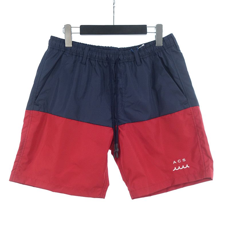 ムータ|MUTA ゴルフ × ACANTHUS Light Shell Shorts パンツ ネイビー×レッド サイズ メンズ5