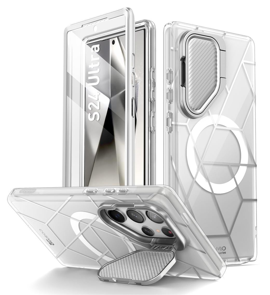 新品 i-BLASON Galaxy S24Ultra 5G 2024 ケース SC-52E SCG26 全面保護 保護フィルム付き 指紋認証対応 カメラレンズ保護 スタンド機能 米国軍事規格取得 ワイヤレス充電対応 女性向け おしゃれ 耐衝撃 綺