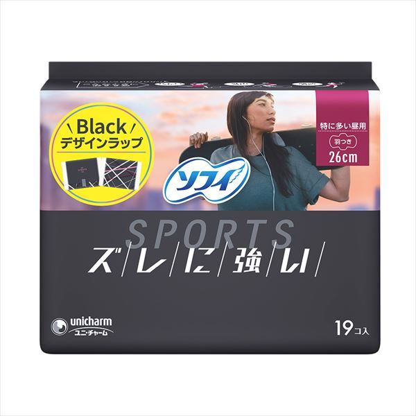 まとめ買い-24点セット ソフィSPORTS260羽つき19枚 ユニ チャーム ユニチャーム 生理用品
