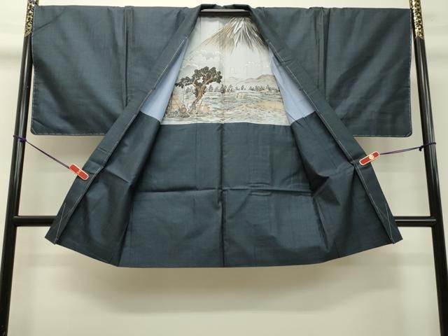 平和屋着物○男性 本場大島紬 100亀甲 総詰め アンサンブル 正絹 逸品