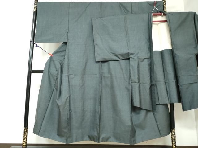 平和屋着物●男性 本場大島紬 アンサンブル 長羽織 100亀甲 総詰め 正絹 DAAY5421ud