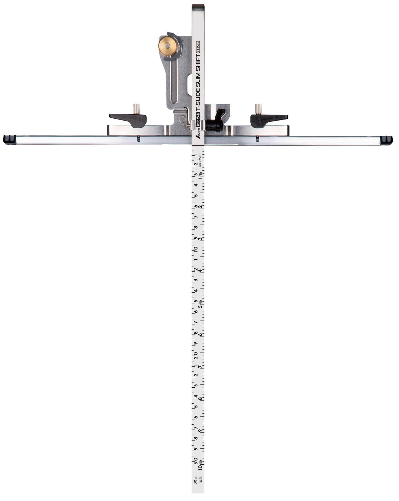 たためるロング突き当て_30cm シンワ測定(Shinwa Sokutei) 丸ノコガイド定規 たためるTスライド スリムシフト 30cm ロング突き当て 73595
