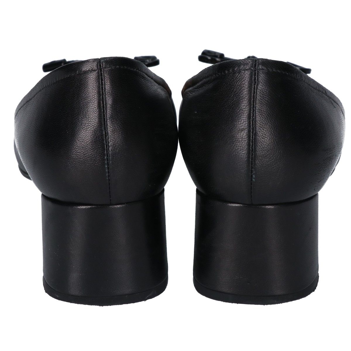 PRADA プラダ 1I150L ロゴ チャンキーヒール パンプス 38 - メルカリ 