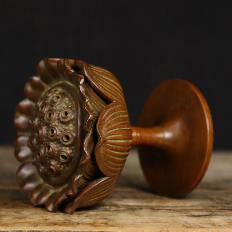 銅細工 宝蓮灯蓮香炉 盤香炉 香道具 装飾品 工芸品 美術品 置物 銅細工 宝蓮灯蓮香炉 盤香炉 香道具 装飾品 工芸品 美術品 置物