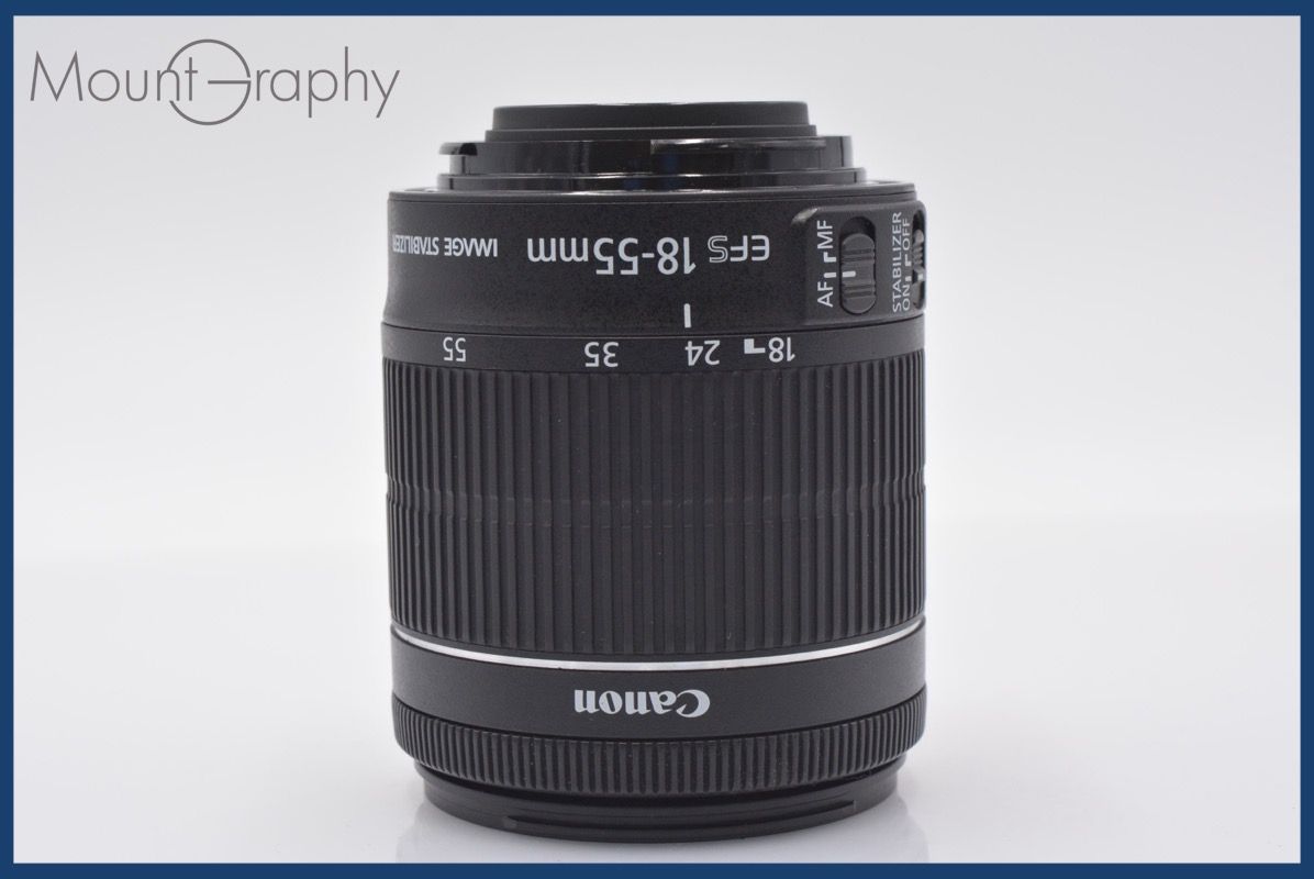 キヤノン Canon EF-S 18-55ｍｍ F3.5-5.6 IS STM 前後キャップ-レンズフィルター付 完動 同梱可 am148