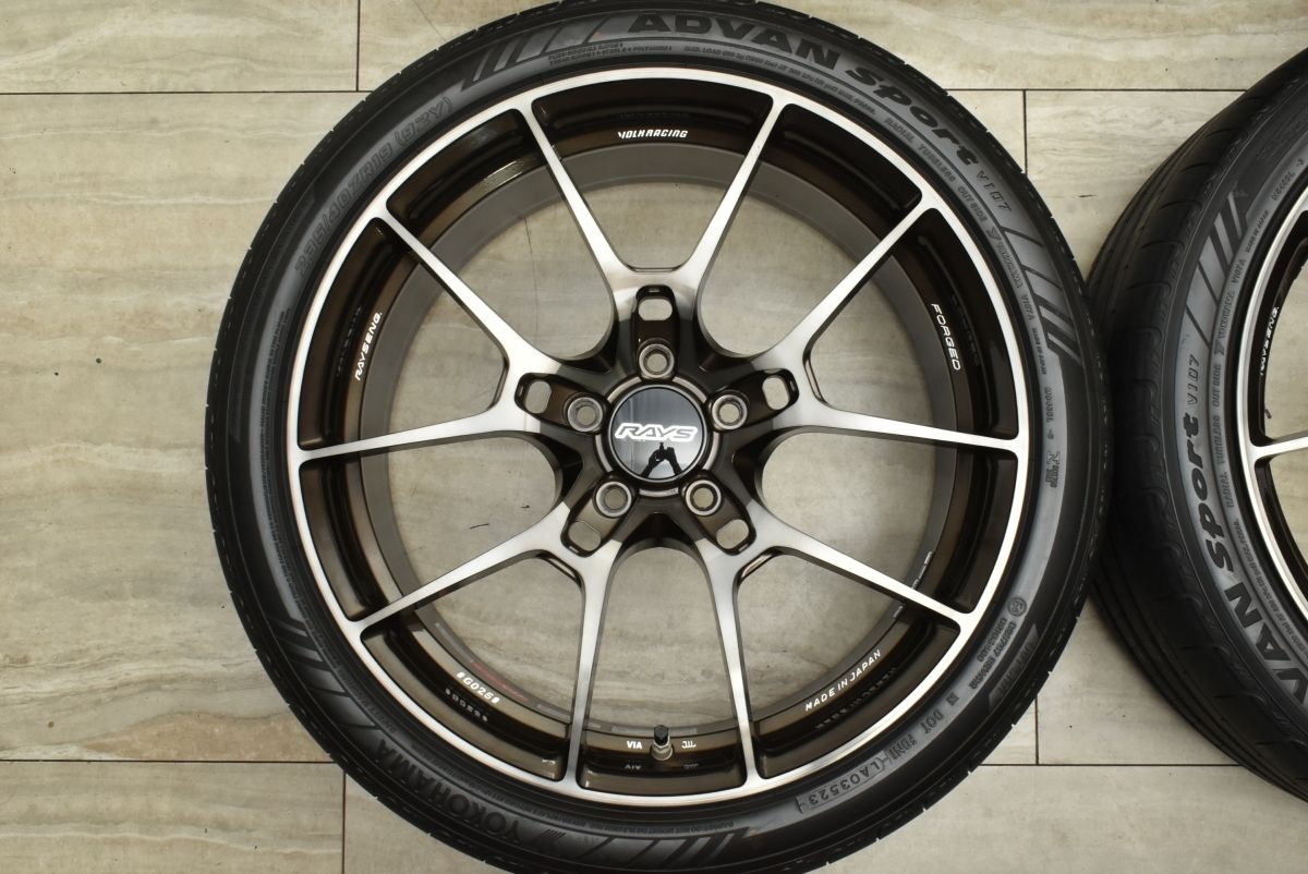通常の RAYS VOLK RACING G025 19in 8.5J 38 9.5J 44 PCD114.3 アドバンスポーツV107 235 40 265 25 レクサス IS RX-7 RX-8 スカイライン 【激安通販】