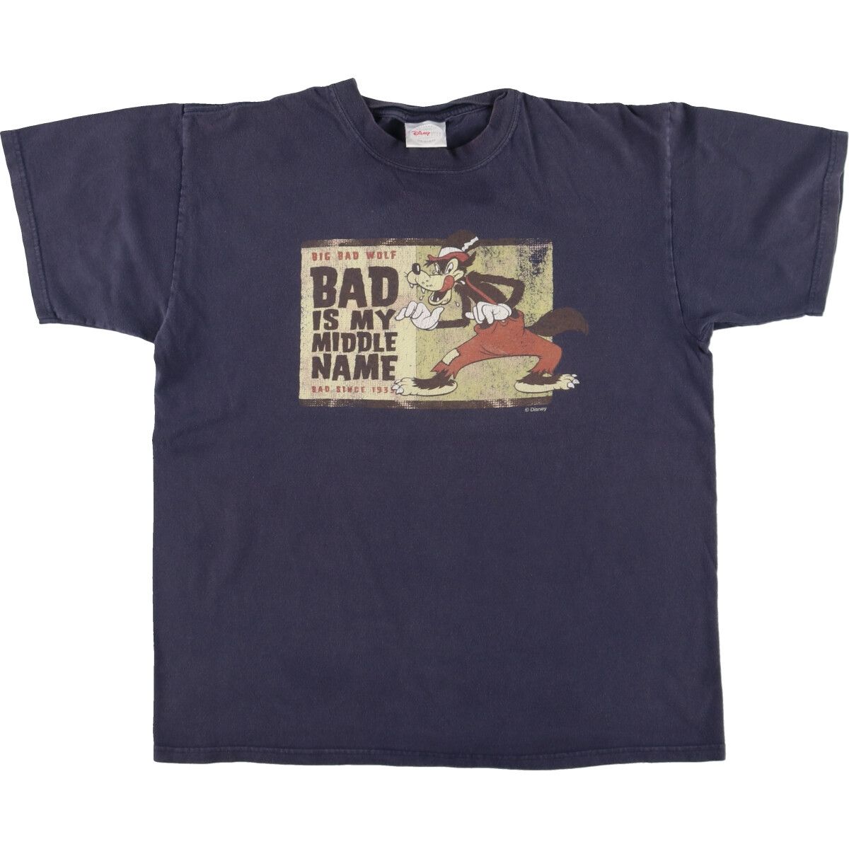 古着 DISNEY STORE BIG BAD WOLF 大きな悪いオオカミ キャラクタープリントTシャツ メンズL/eaa460898