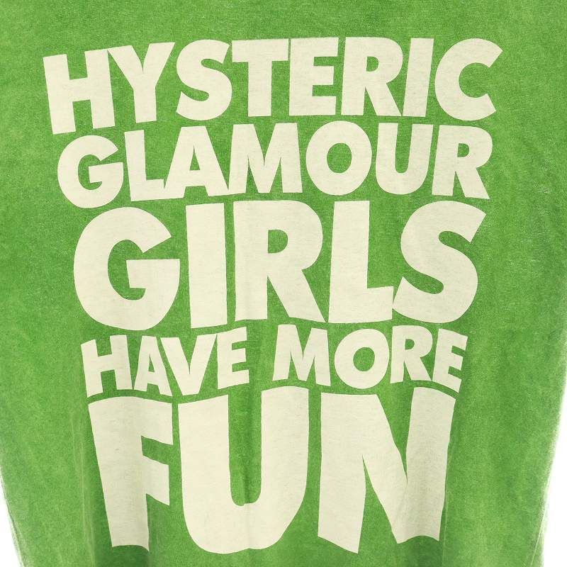 HYSTERIC GLAMOUR Tシャツ・カットソー 緑 0233525E0040 HYSTERIC GLAMOUR - HYSTERIC GLAMOUR Tシャツ・カットソー F 黄