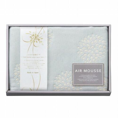 【新品・2営業日で発送】TOYOBO エアームース 五重織ガーゼひざ掛け ブルー ARG11300