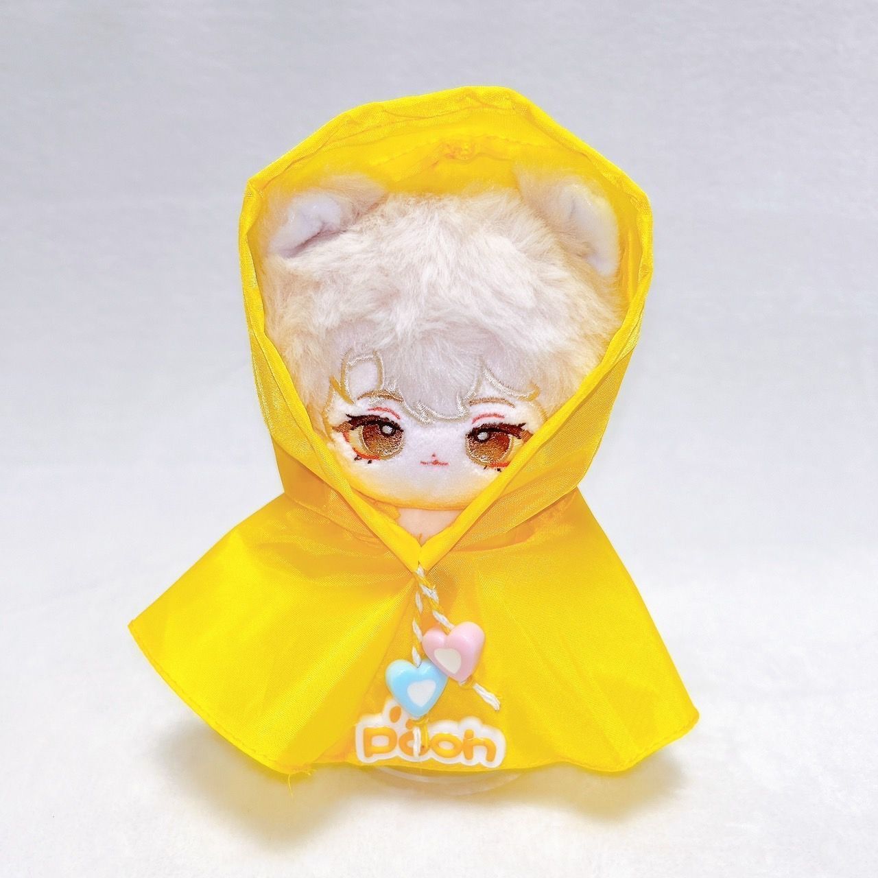 10cm】 ぬい服 かわいい てるてる坊主 ポンチョ 黄色 緑色 カッパ