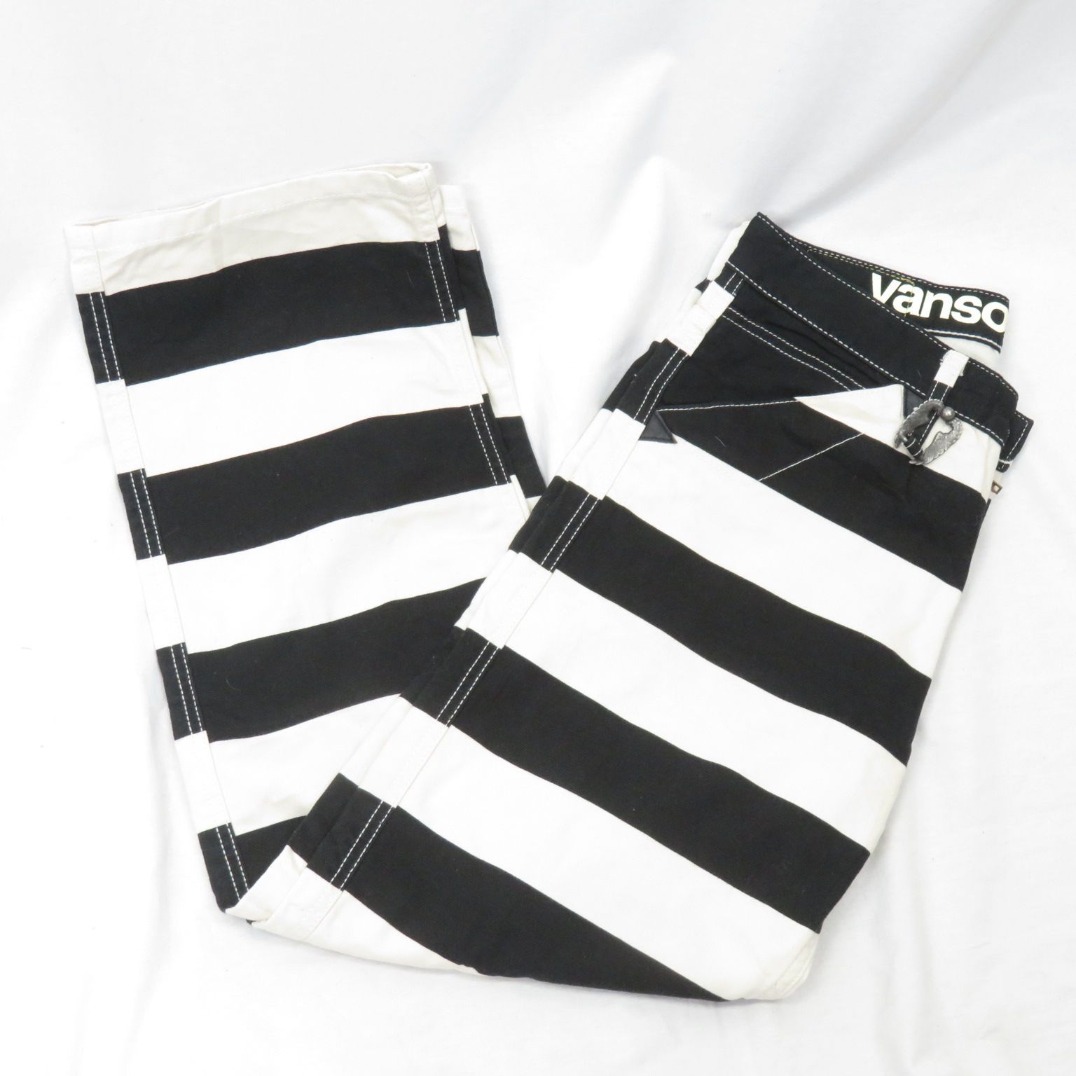 VANSON 404 ボーダーデニムパンツ size32 - メルカリ