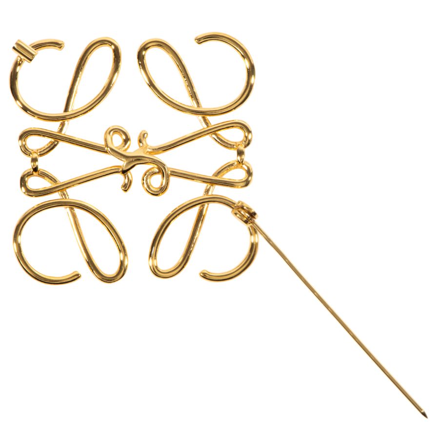 LOEWE ロエベ アナグラム 111.27.020 ブローチ ゴールド【中古  