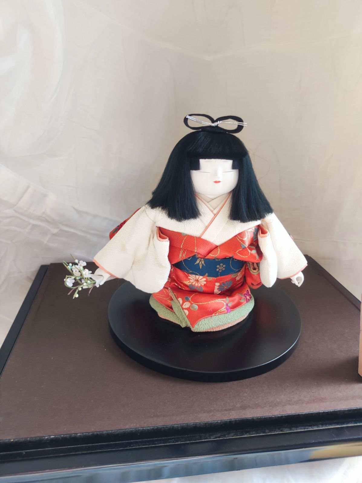御所人形 雅 幸一光｜Gosho Doll Silk Kimono 桐 H≈21cm