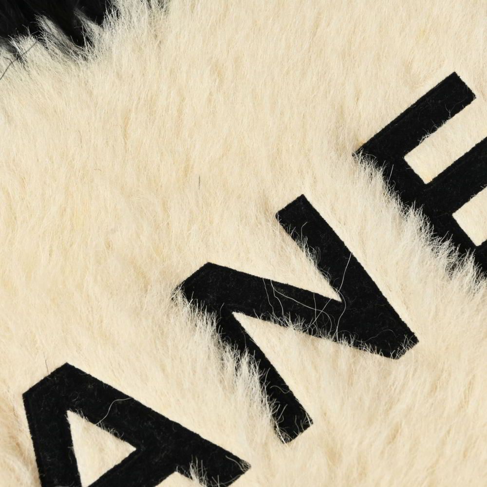 CHANEL 1994 リアルファー付き ココマーク ロゴ パイルマフラー  