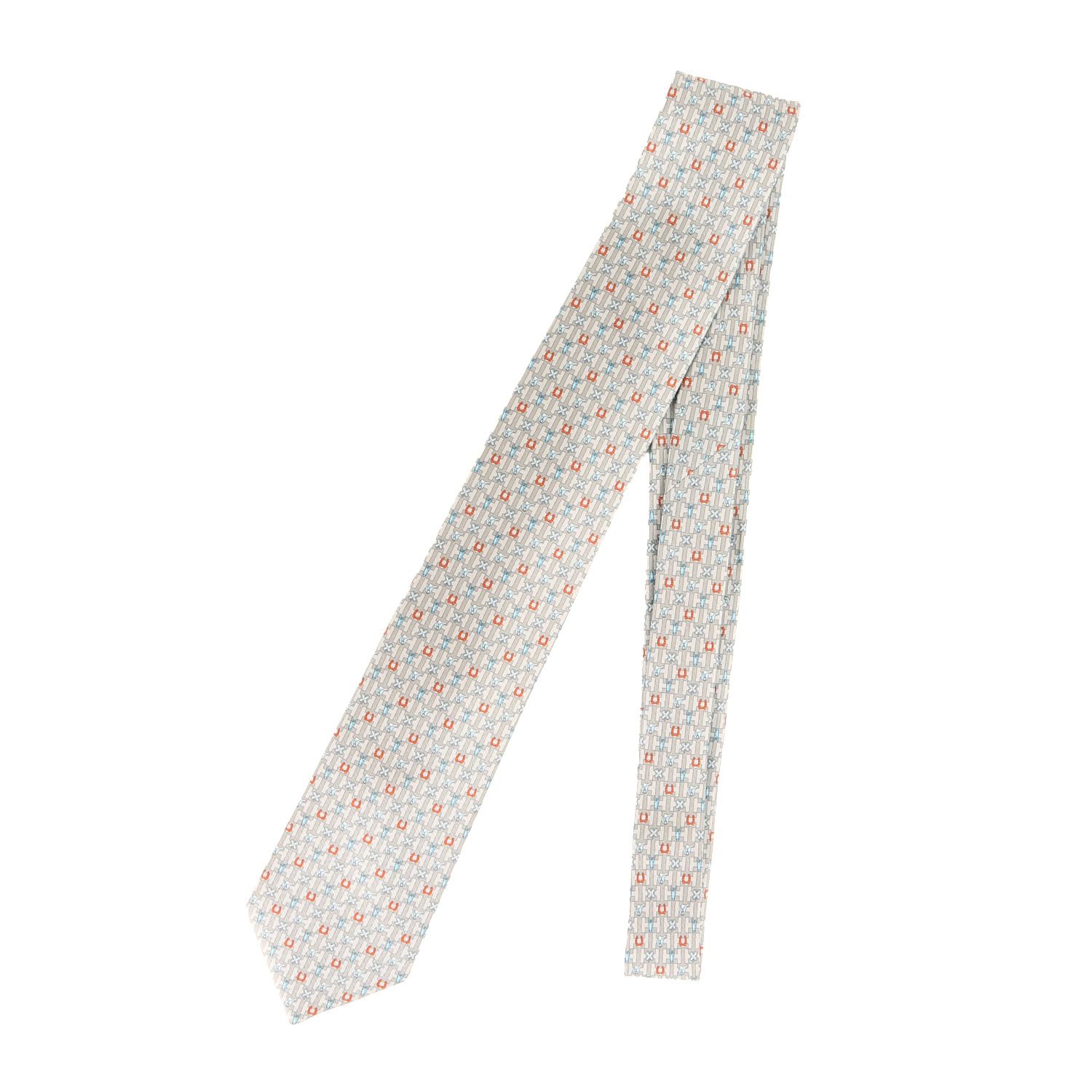 希少✨美品✨ HERMES エルメス　ネクタイ　H柄 クローバー　ホースシュー 美品】HERMES エルメス ネクタイ | 近年モデル Hマーク