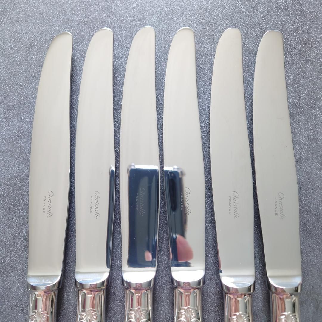 クリストフル ポンパドール テーブルナイフ 6点