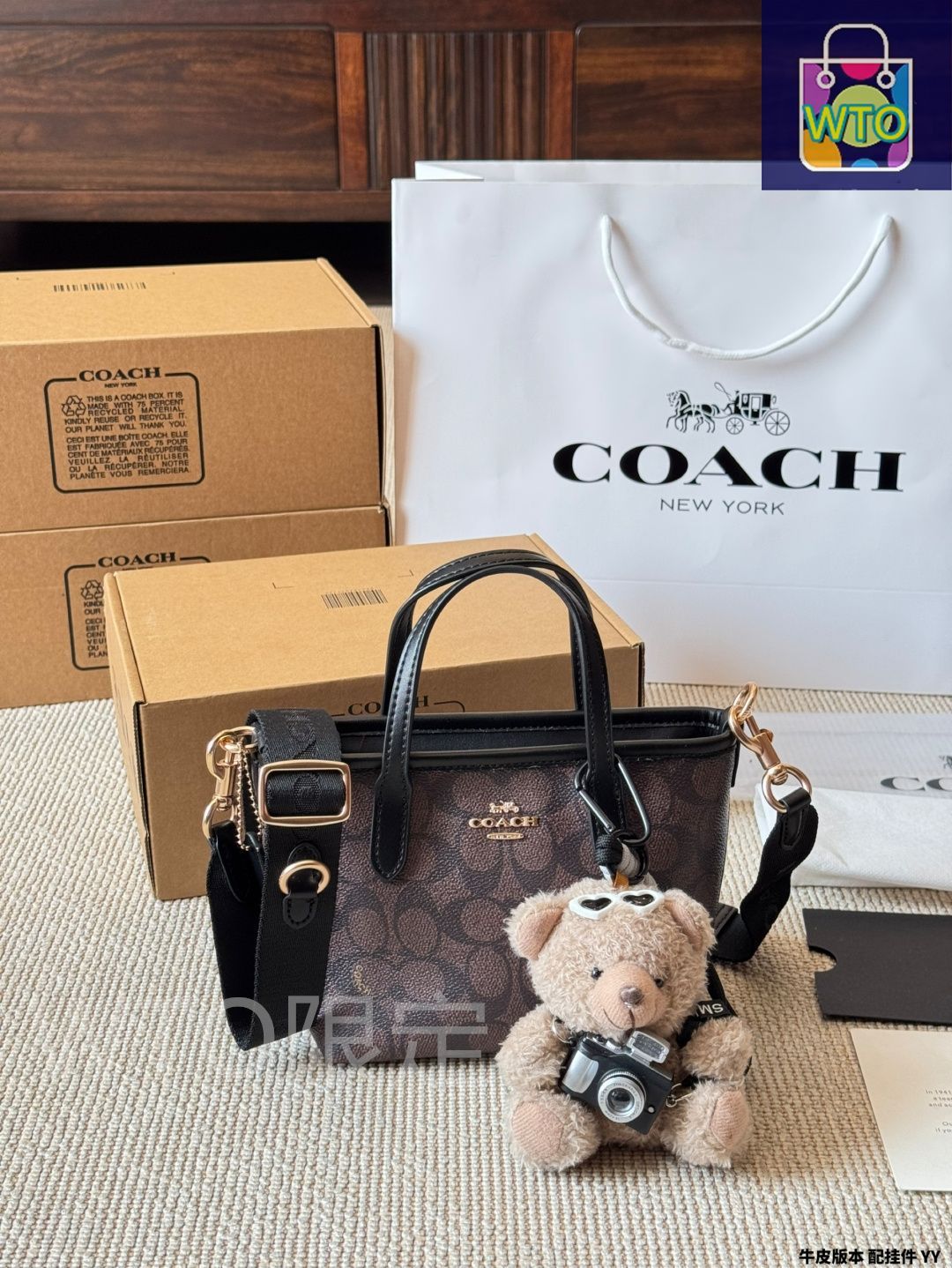 今日特価】COACH コーチ シティシリーズミニトートバッグ