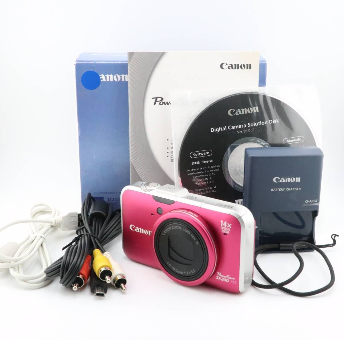 ☆良品☆キヤノン CANON PowerShot SX230 HS 元箱・説明書・充電器付 