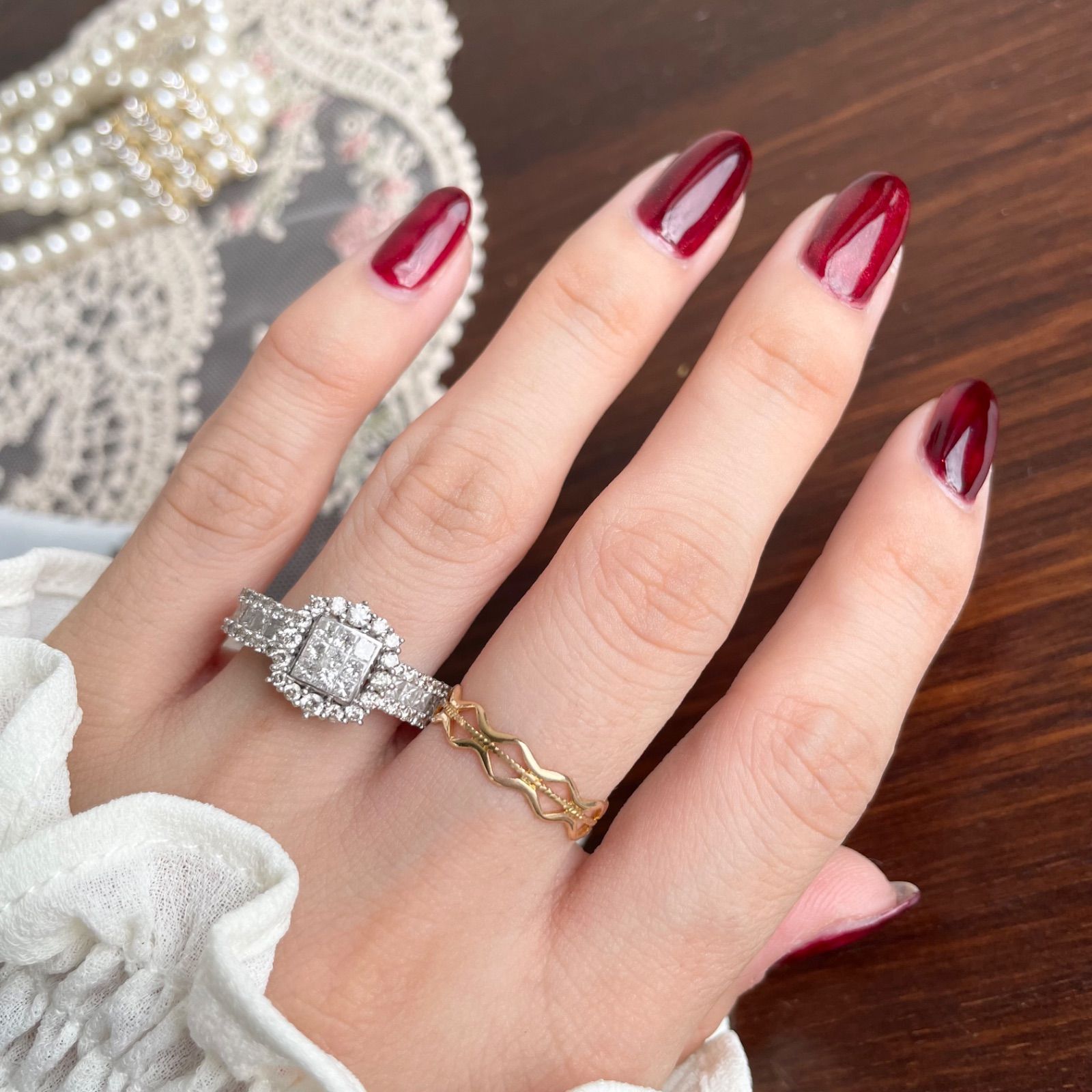 GSTV】✨豪華✨ K18 ダイヤ 1.10ct 14号 4.4g 指輪 B8242 GSTV】✨