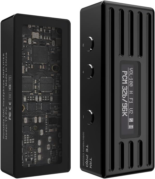 TRN TE Pro 小型アンプ DAC スマホ AMP ハイレゾ対応 32bit|768kHz DSD256 チップCS43198 イヤホンアンプ ポータブル ヘッドホンアンプ Type-C タイプC 3.5mm 4.4mm ジャック TE Pro