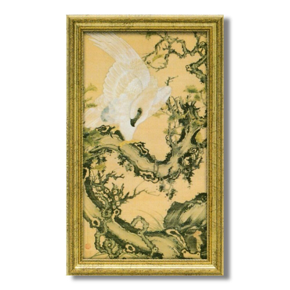 ☆ 伊藤若冲『枯木鷲猿図』複製画・動物画 わし 鳥・複製画