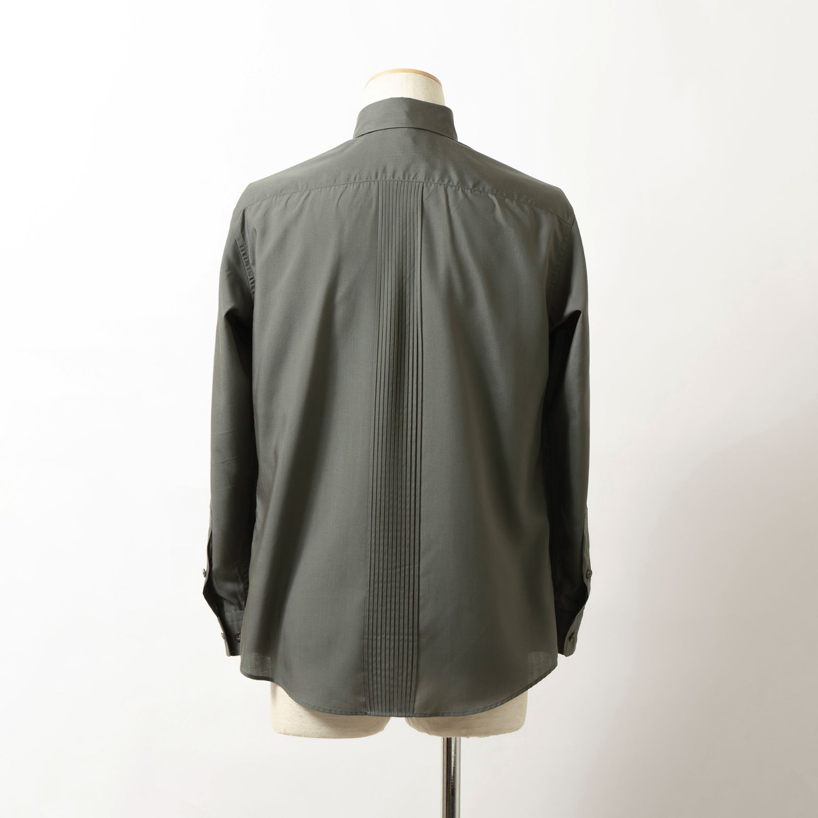 イッセイミヤケ ISSEY MIYAKE MEN ロングスリーブシャツ モスグリーン