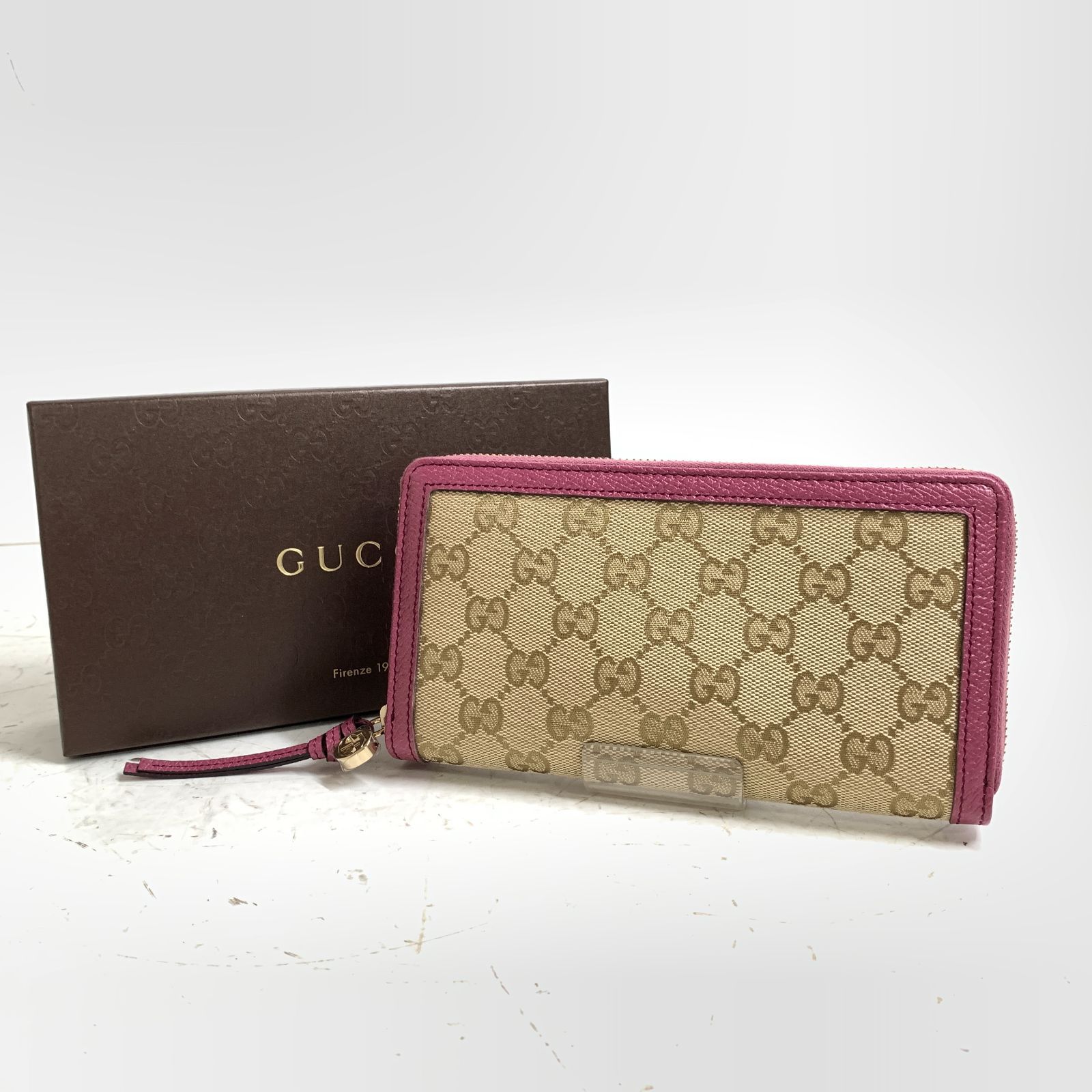 f001 C 極美品 GUCCI グッチ 長財布 GGキャンバス ラウンドファスナー 394005 - メルカリ