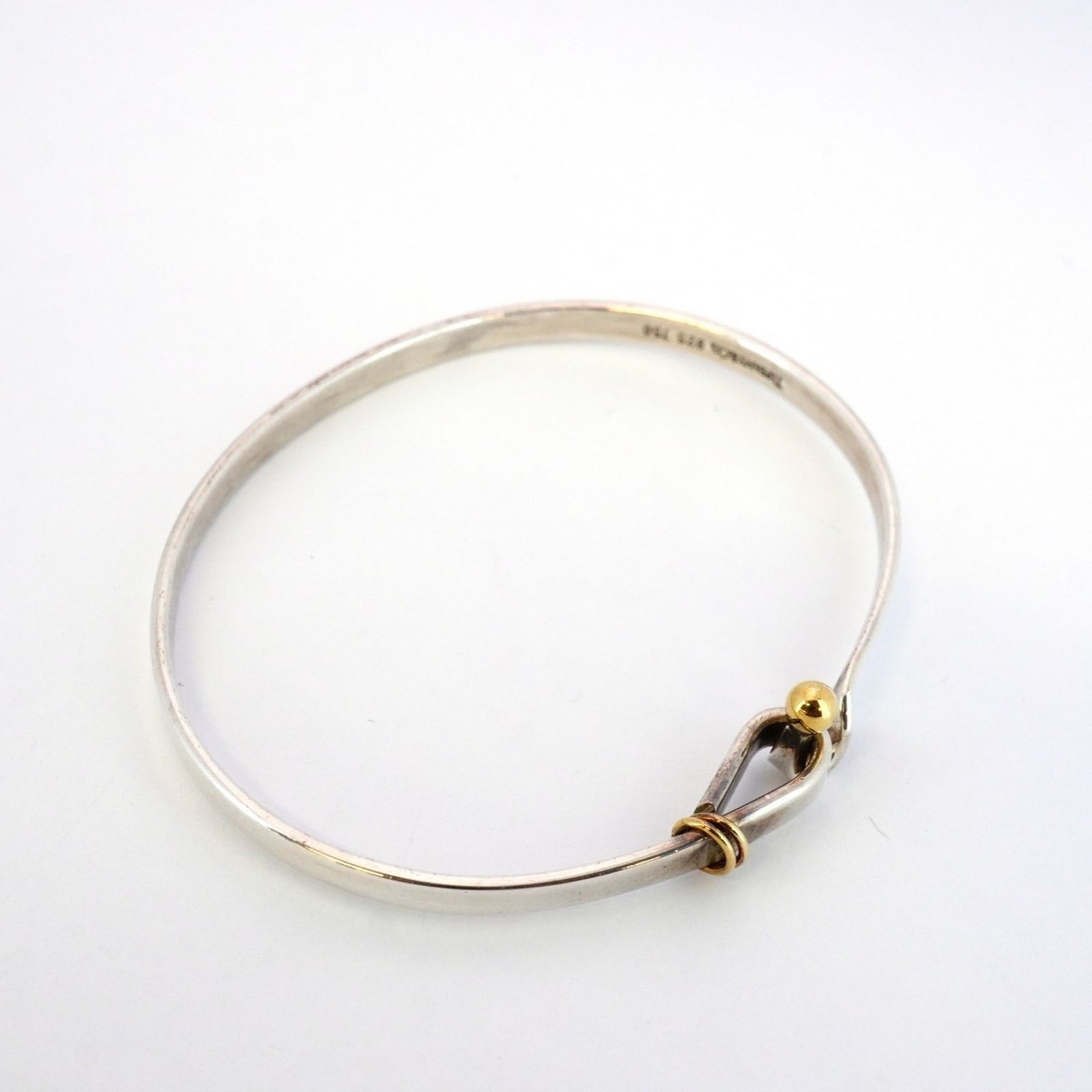 ティファニー Tiffany ティファニー バングル フック＆アイ 18KYG イエローゴールド シルバー925レディース