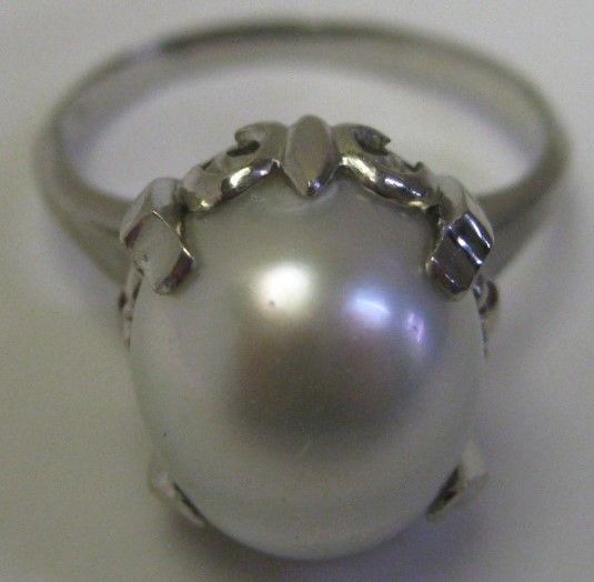 美品 プラチナ リング 指輪 パール 約 13.2mm×12mm サイズ #22 - メルカリ