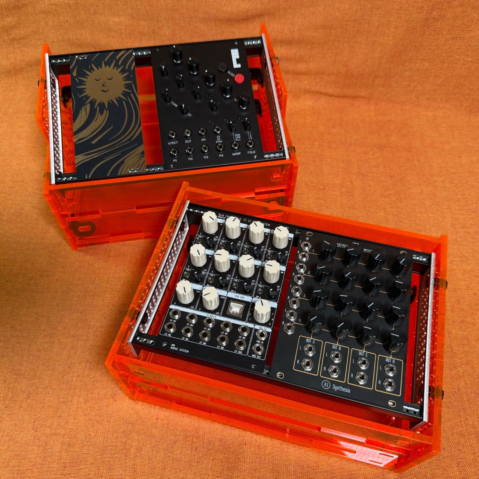 Takazudo Modular: モジュラーケース zudo-block-40: Orange-A