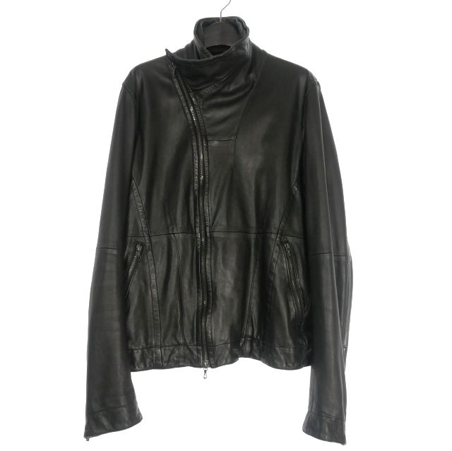 ユリウス JULIUS 23AW ジャットネック レザーライダースジャケット